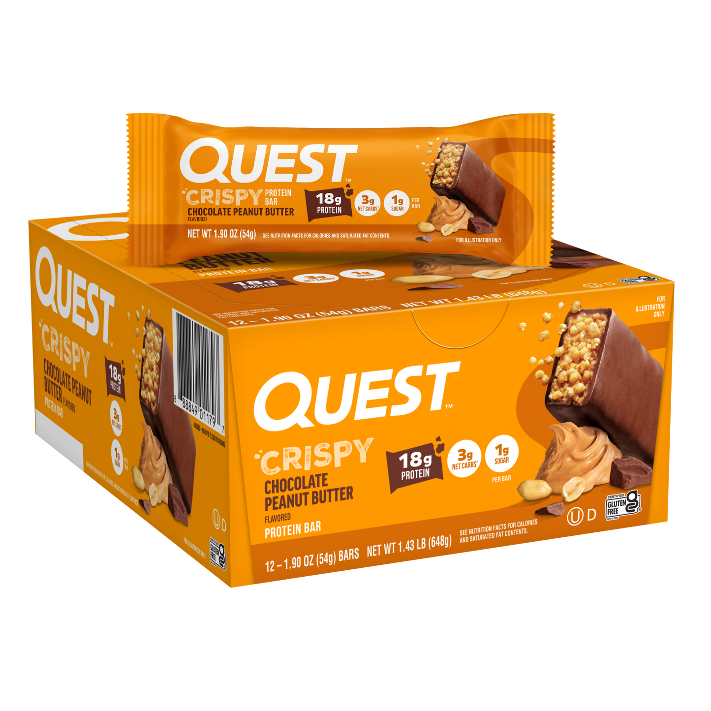 chocolate-peanut-butter-crispy-hero-protein-bars-x9 400095_QN_USA_Pkg_Crispy_ProteinBar_CPB_12ctCarton_3D_Composite_Force.png